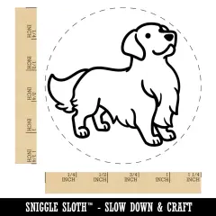 Golden Retriever Standing Dog Rubber Stamp for Stamping Crafting Planners