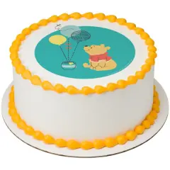 Disney Baby Winnie the Pooh 1st Birthday Edible Cake Topper Image - 7.5" Round