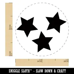 Star Scatter Self-Inking Rubber Stamp for Stamping Crafting Planners Pink