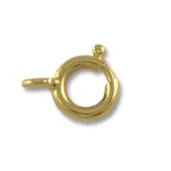 Clasp - Spring Ring 7mm Gold Plated (3-Pcs)