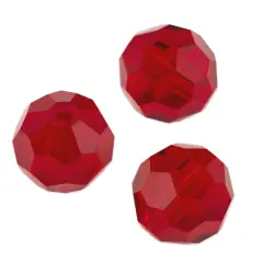 Preciosa Crystal Round Bead 4mm Light Siam (Package of 20)