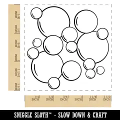 Bunch of Bubbles Self-Inking Rubber Stamp Ink Stamper Blue