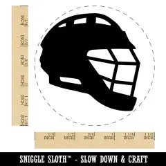 Lacrosse Helmet Self-Inking Rubber Stamp for Stamping Crafting Planners Black