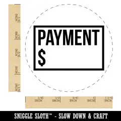 Payment Reminder Money Bill Rubber Stamp for Stamping Crafting Planners