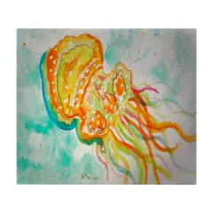 Betsy Drake Orange Jellyfish 30 Inch By 50 Inch Comfort Floor Mat