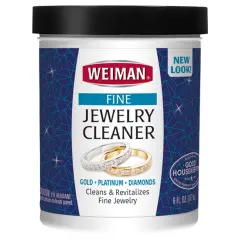 Fine Jewelry Cleaner Liquid with Cleaning Brush &ndash; Restores Shine & Brilliance to Gold, Platinum, Precious Gemstones & Diamond Jewelry, 6 Oz