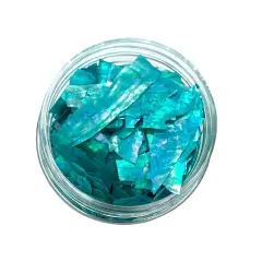 Mother of Pearl Crushed Genuine Abalone Shell Piece Inclusions - 8 Colors! Peacock