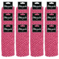 Pack of 12 2 3/4" Crochet Headband Fuchsia