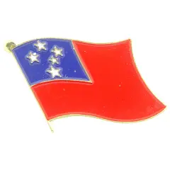 West Samoa Flag Pin 1"