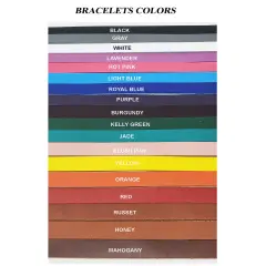Full-Grain Latigo Leather Bracelet Blanks &ndash; 18 Colors, Adjustable Sizes, Pack of 8
