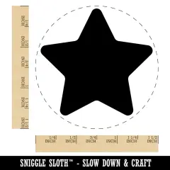 Star Curved Points Self-Inking Rubber Stamp for Stamping Crafting Planners Black