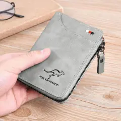 Kitcheniva Mens Leather Wallet RFID Blocking Credit Card ID Holder Grey