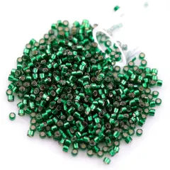 Miyuki Delica Seed Bead 11/0 Silver Lined Dark Green