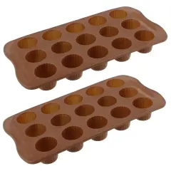 Spec101 Silicone Mold Tray 2pk - 15 Cavity Small Peanut Butter Cup Mold Trays