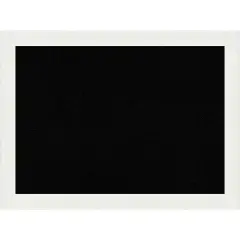 Vanity White Narrow Framed Corkboard, Black Cork