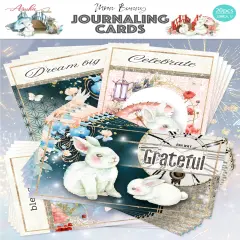 Moon Bunny Journal Card Pack 20/Pkg-4 Designs/5 Each