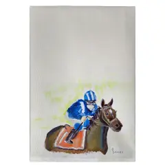 Betsy Drake Horse and Jockey Guest Towel
