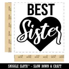 Best Sister in Heart Self-Inking Rubber Stamp Ink Stamper Black