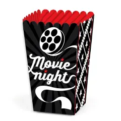 Big Dot of Happiness Movie Night - Hollywood Party Favor Popcorn Treat Boxes - Set of 12