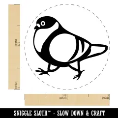 Strutting Common Rock Pigeon Bird Self-Inking Rubber Stamp Ink Stamper for Stamping Crafting Planners Lime Green