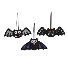 Bat Halloween Ornament Set of 3