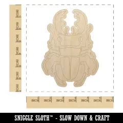 Stag Beetle Unfinished Wood Shape Piece Cutout for DIY Craft Projects