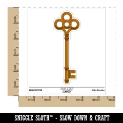 Vintage Skeleton Key Waterproof Vinyl Phone Tablet Laptop Water Bottle Sticker Set - 5 Pack