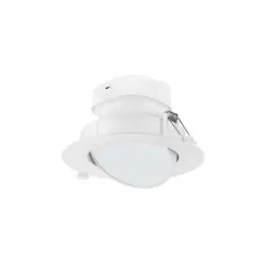 9 watt LED Direct Wire Downlight Gimbaled 6 inch 4000K 120 volt Dimmable White