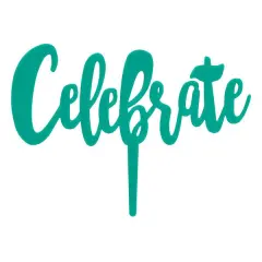 Celebrate Plastic Candle Holder Cake Topper, 1ct Teal