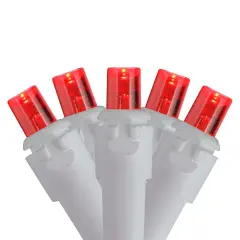 Northlight LED Wide Angle Mini Christmas Lights - Red - 16.25' White Wire - 50ct
