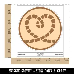 Rope Heart Twist Knot Waterproof Vinyl Phone Tablet Laptop Water Bottle Sticker Set - 5 Pack