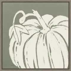 Autumn Tones VII Chalk Green by Anne Tavoletti Framed Canvas Wall Art