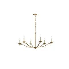 Trey 42 inch pendant in brass