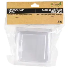 Life Of The Party Soap Embossing Molds 2.5"X2.5" 3/Pkg-Square