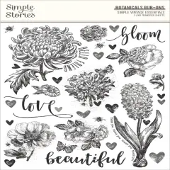 Simple Vintage Essentials Rub-Ons-Botanicals
