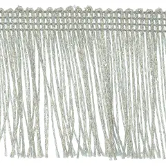 10 Yards of 2" Glitter Chainette Fringe Trim | 10 yard cut Metallic Silver