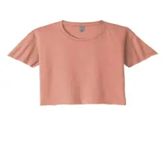 Next Level&reg; Women&rsquo;s Crewneck Short Sleeve Festival Cali Crop Tee Desert pink