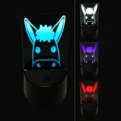 Peeking Donkey 3D Illusion LED Night Light Sign Nightstand Desk Lamp