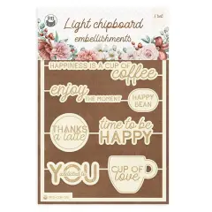 Coffee Break Light Chipboard Embellishments 4"X6" 10/Pkg