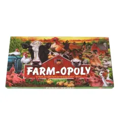 Late for the Sky Farmolopy Board Game, Down-on-the-Farm Property Trading Game, 2-6 Players, Traditional or One-Hour Play