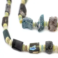 Dark Mixed Roman Glass Beads, Genuine Glass Found in Afghanistan, Matte Glass Beads for Jewelry Making, The Bead Chest