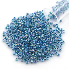 Miyuki Delica Seed Bead 11/0 Transparent Peacock Blue AB