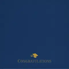 Great Papers! Certificate Cover with Gold Foil, CONGRATULATIONS with Grad Hat , Navy, 12" x 9.375"(folded) with Die-Cuts for 8.5" x 11" Document, 5 Count