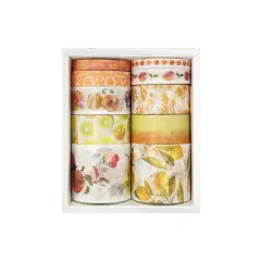 Wrapables Decorative Washi Tape Box Set (10 Rolls) Harvest Fruit
