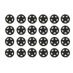 Set of 24 Rustic Brown Cast Iron Western Star Drawer Pulls Knobs