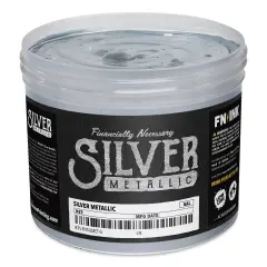 FN Ink Plastisol Screen Printing Ink - Silver Metallic, Gallon