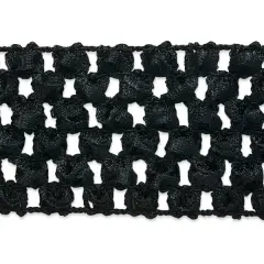 5 yards of 1 3/4" Crochet Stretch Trim | 5 yard cut Black