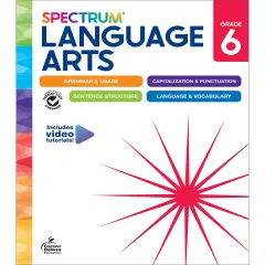 Spectrum Grade 6 Language Arts Workbook, ELA Middle School Books for Kids Ages 11-12 Covering Grammar, Vocabulary, Sentence Structure, Parts of Speech, and More, Classroom or Homeschool Curriculum