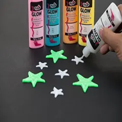 Dimensional Metallic Fabric Paint, 6-Pack (Glow)