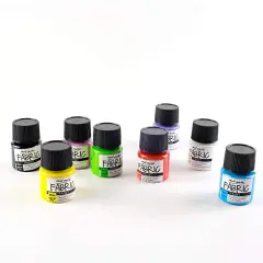 Permanent Fabric Paint Set - 8 x 20ml Vivid Colors, Suitable for Textile, Fabric, T-Shirts, Canvas, Wood, Ceramic, and Glass